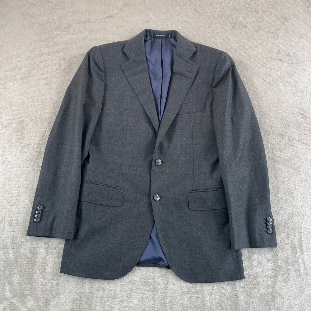 SuitSupply Sports Coat Blazer Men 38R Grey Wool Vitale Barberis Canonico NWOT